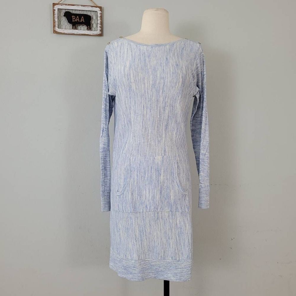 Lilly Pulitzer Jupiter Sweater‎ Dress Sz XS Lapis Blue Relaxed Fit Long Sleeve